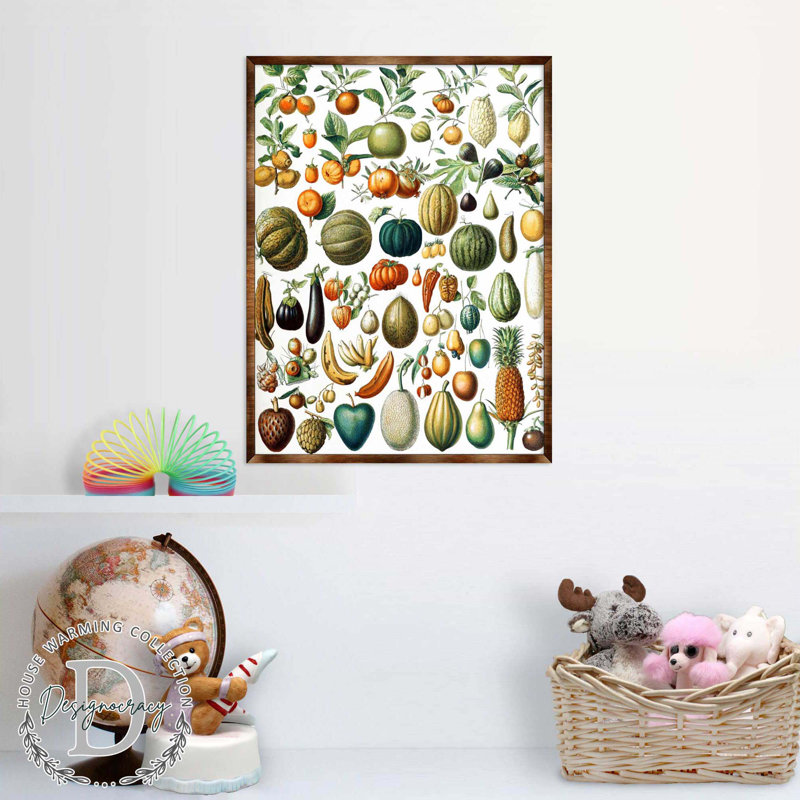 Art encadré Gord Fruit Montessori, H 16 po x l 12 po x P 0,5 po