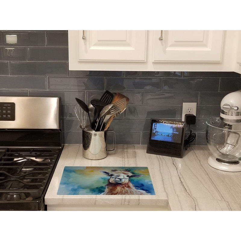 Llama Glass Cutting Board Large
