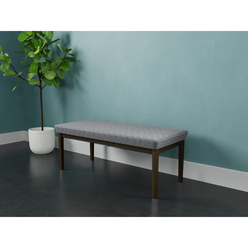 Banc de réception en acier 2 places Amherst, Vinyle / noir Patriot Plus, Bronze