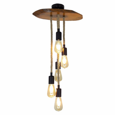 Luminaire suspendu grappe à 5 lumières Schell