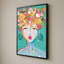 "Floral Lady Turquoise" par Nola James - Impression sur toile