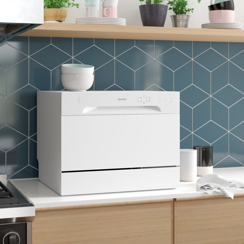 White Stainless Steel Energy Star Countertop Dishwasher