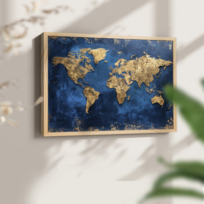 Map Series-II -Framed Print - Restickable