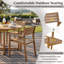 Durable Acacia Wood Patio Dining Set, Rustic Elegance For Gardens, Patios, And Indoor Spaces