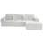  110'' W Upholstered Sectional with Five Pillows, 2 - Piece Convertible Sleeper Sofa, No Assembly Required Sofa-551389505-551389504