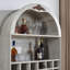 Armoire à vin arquée en bois avec support à vin amovible-1767615451