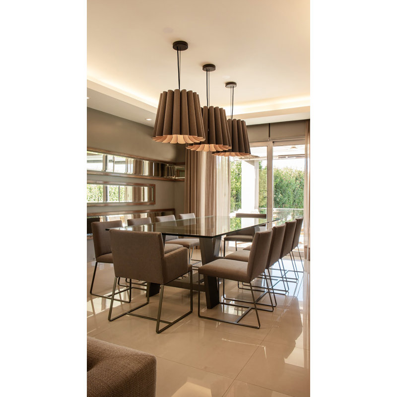 Renata 80 Oval Pendant, Gray Oak