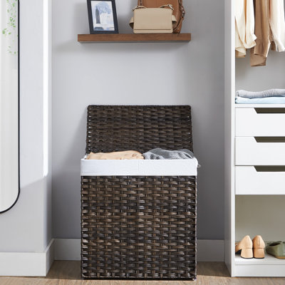 Panier à linge 110l avec 2 sacs de doublure amovibles