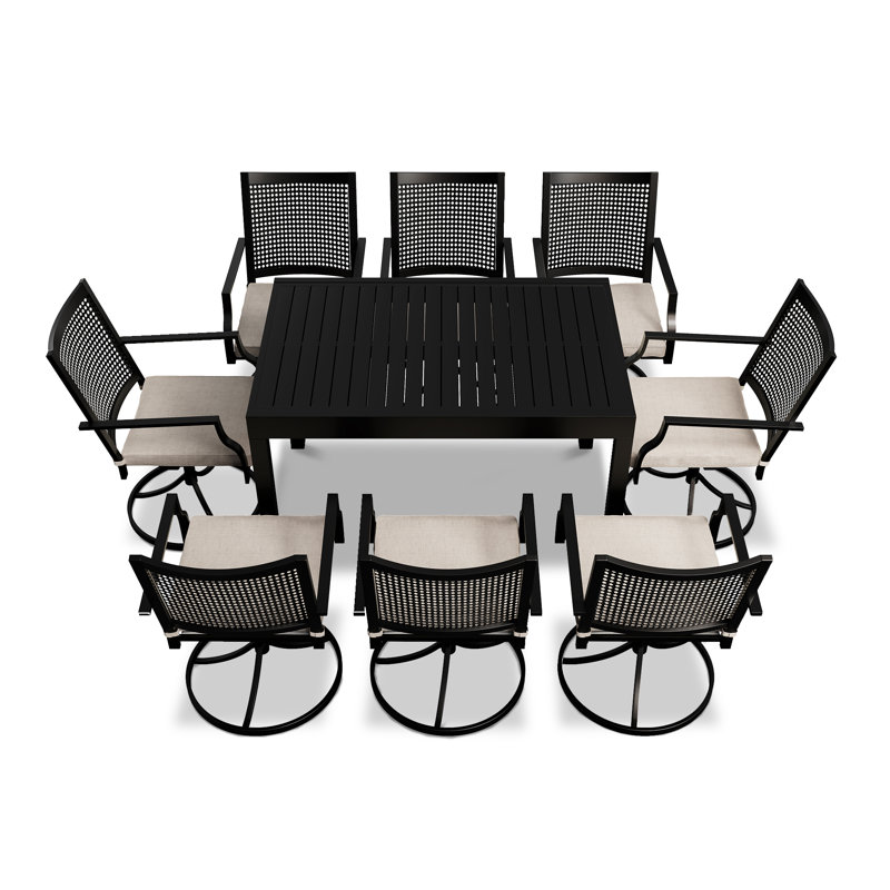 Falbo Rectangular 8 - Person Outdoor Dining Set with Cushions