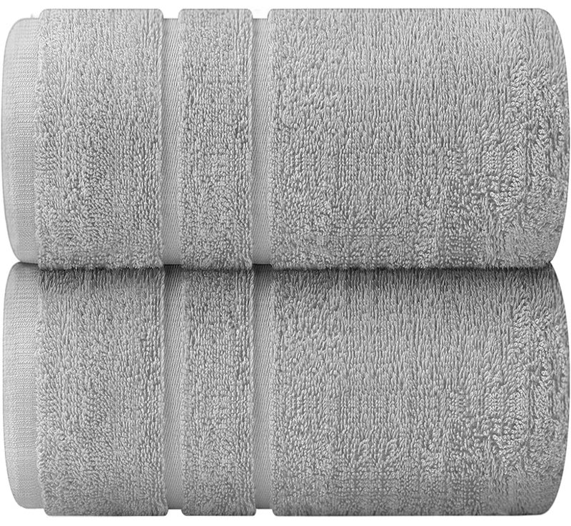 Polkton Premium Egyptian-Quality Cotton Jumbo Bath Sheet, 80x200cm, Grey