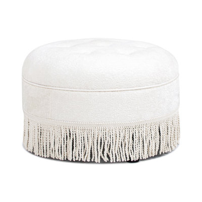 Yolanda 24" Round Upholstered Accent Ottoman