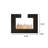 51.18"Black Modern Simulated Flame Electric Fireplace Humidifier-118508729-118508731