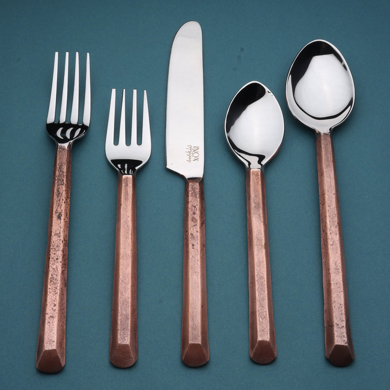 Ensemble de couverts 20 pièces Plateau, service pour 4, Cuivre