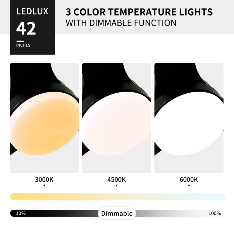 Ventilateur de plafond intelligent 42 "avec lumières