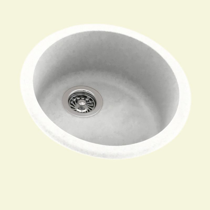18.5'' L Single Bowl Swanstone Kitchen Sink, Tahiti White