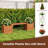 Wood Planter Box with Bench Open-Ended Base & Teak Oil Finish for Flowerpots