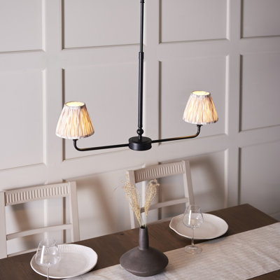 Lila 2 Light Linear Pendant with 16cm shade