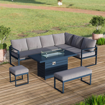 Fireplace Outdoor Sofa Set