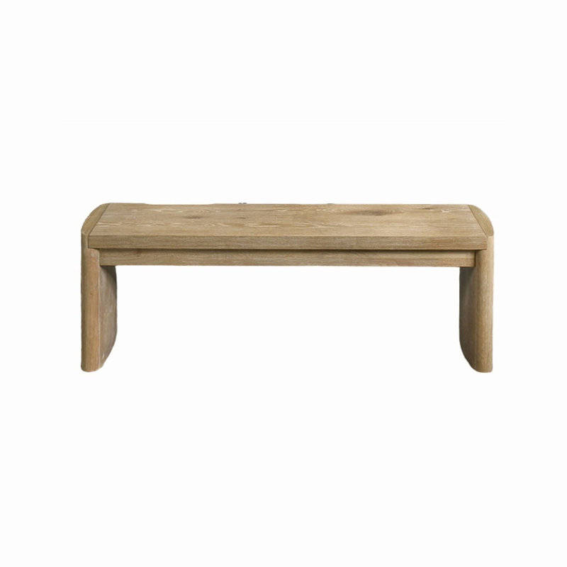 Banc contemporain l 51 po, chêne