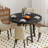 47 Inch Dining Table w/8 Metal Supporting Legs & Cross Base for Dining Room-1466629119-1466629106