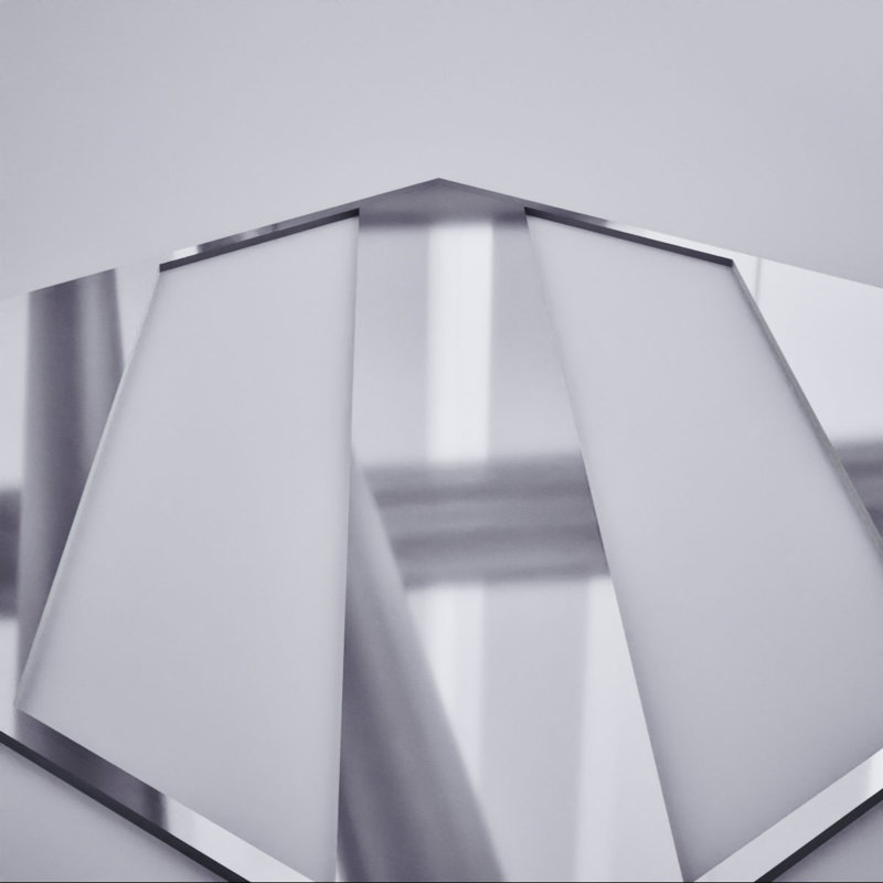 Miroir argenté Strymon, 15.38" H x 15.375" W x 0.125" D, Argent argent