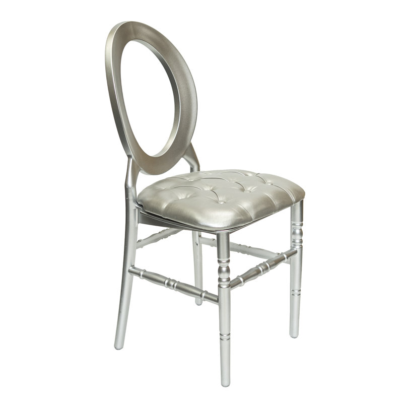 18'' H Stacking Side Chair, Silver