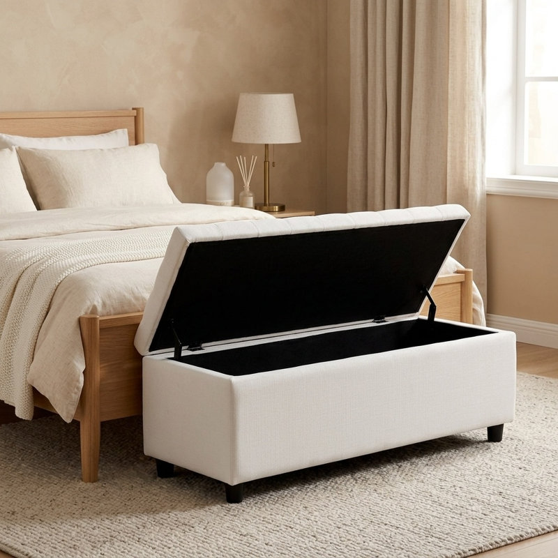 Banc de rangement pour chambre 48,8 po