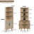 Rattan Corner Cabinet With Adjustable Shelves