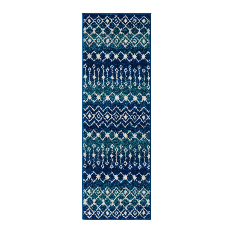 Somerville Geometric Indoor Rug, Runner 2' x 8', Ivory/Red