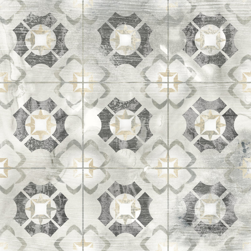«Marble Tile Design III», impression sur toile, H 36 po x l 36 po