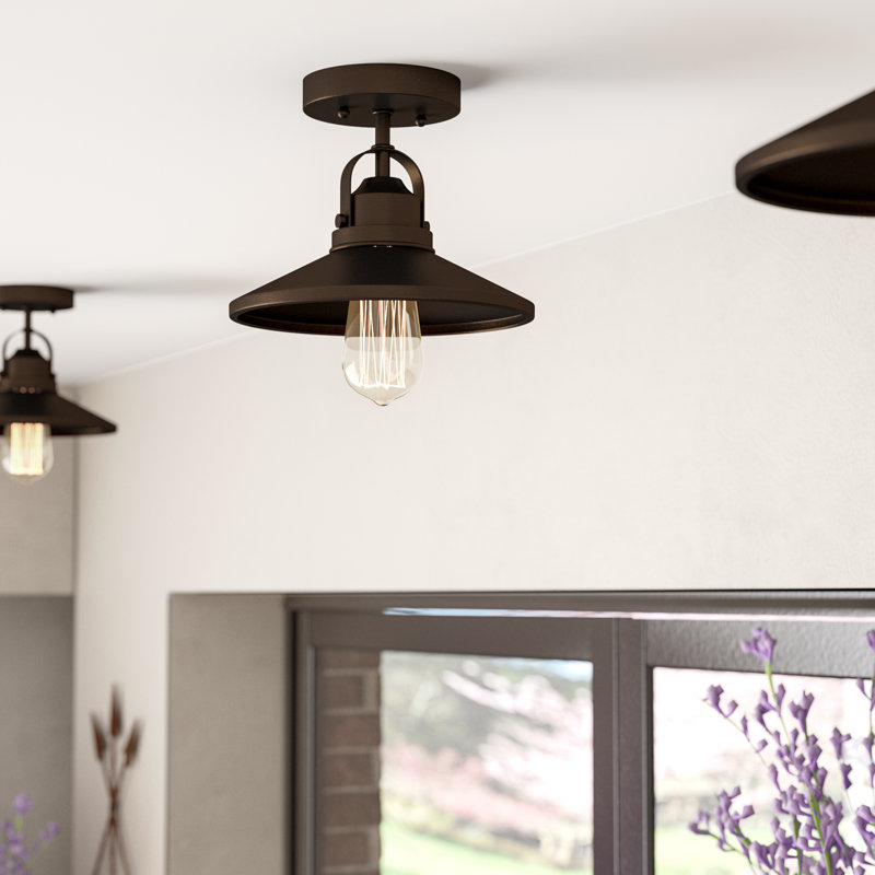 Plafonnier semi-encastré 1 lumière 8,8 po Holbeach
