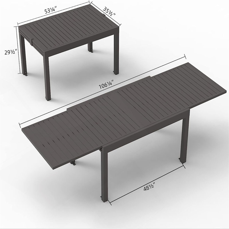 Large Extendable Patio Dining Table