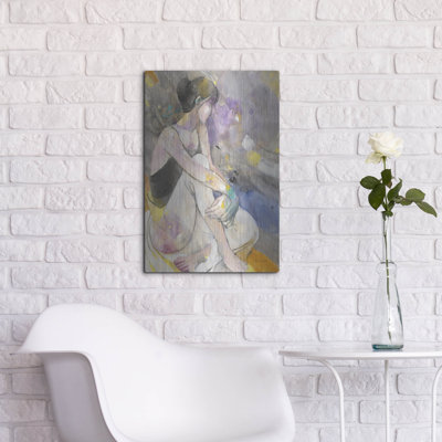 Luxe Metal Art 'Ballerina 1' by Albena Hristova Metal Wall Art, 16" x 24"