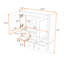 Armoire de salle de bain luxueuse avec tablette, tiroirs, miroirs et crochets-271881691