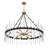 Santiago 12-Light Chandelier in Matte Black with Warm Brass Accents