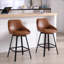 Janayshia 65cm H Swivel Upholstered Leather Counter Stool-806570848
