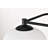 Petya 5-light Matte Black Chandelier Frosted Glass Shades
