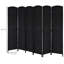 6' Tall Weave Privacy Screen - Black. Ideal For Different Spaces. 6 Panels. Hinges Flexible Positioning. Portable And Lightweight Black Partition. Create Anywhere. Fashionable Convenient Quick Setup.