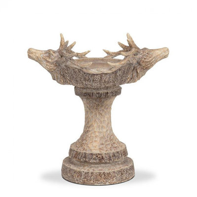 Porte-bougie double tête de cerf
