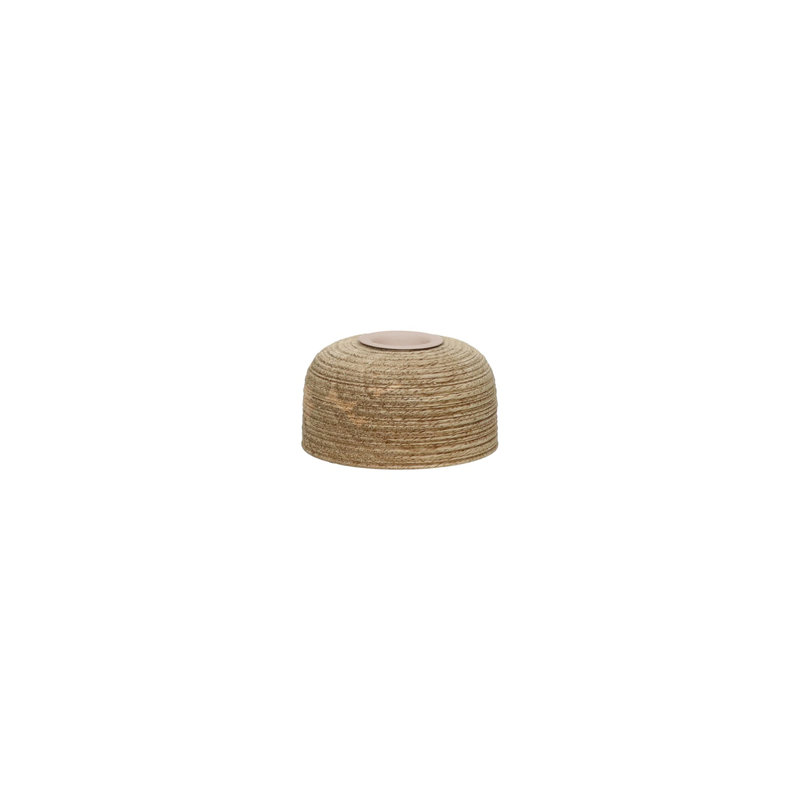 Arbre Natural Round Mango Wood Candle Holder Sm, 1.65" H x 2.76" W x 2.76" D, Brown