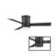 Ventilateur de plafond encastré intelligent à 3 pales intérieur / extérieur Axis avec télécommande et ensemble d'éclairage à DEL inclus-50618019-50618020-104550579