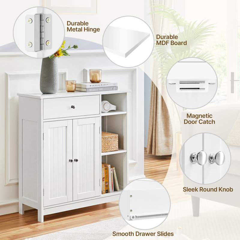 Azer Bathroom Cabinet, White