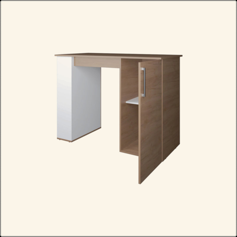 Kitchen Island With 1-Door And Open Storage