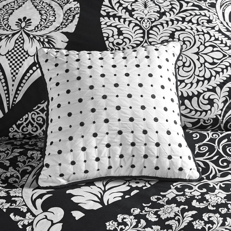Vienna Queen Black Cotton 7-Piece Comforter Set