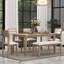 Ensemble de salle à manger 6 pièces de style classique et traditionnel, comprenant une table de salle à manger, 4 chaises rembourrées et un banc-959267026-959267030-959267031