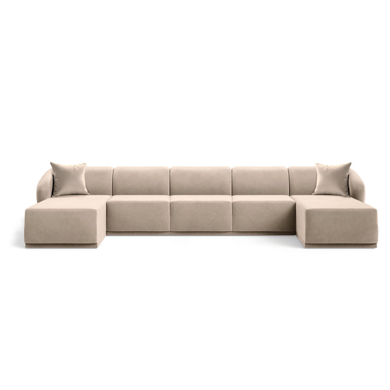 5 Seater Velvet Corner Sectional