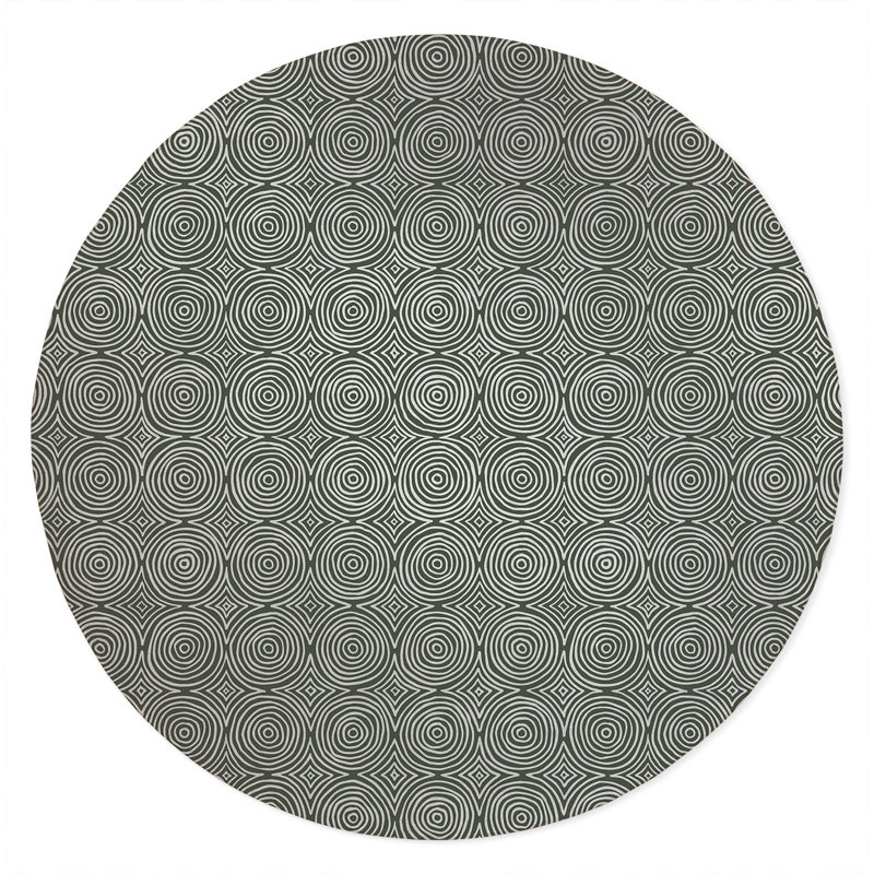 Tapis d'extérieur antidérapant Rolling Circles, Rond 5 pi