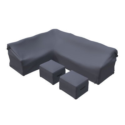 Direnzo 98" Wide Outdoor Conversation Set Group Seating Sectional Sofa Covers by Latitude Run