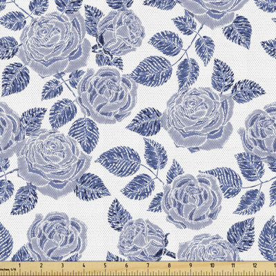 Saltash Flower Petals Leaves Fabric