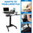Mount-It! Electric Mobile Height Adjustable Standing Workstation with Wheels 31.5 x 14.5 in Tabletop